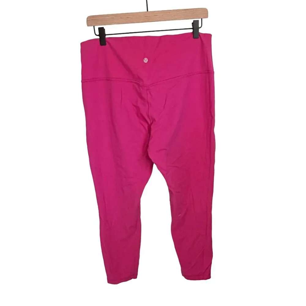 Lululemon Sonic Pink Align High-Rise Leggings 25” Crop Size 14 - Picture 3 of 6